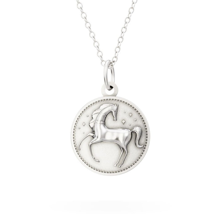 Sterling Silver Enchanted Animals Horse Necklace