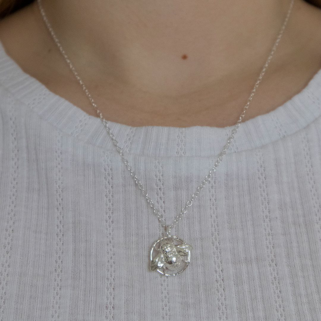 Sterling Silver Queen Bee Necklace