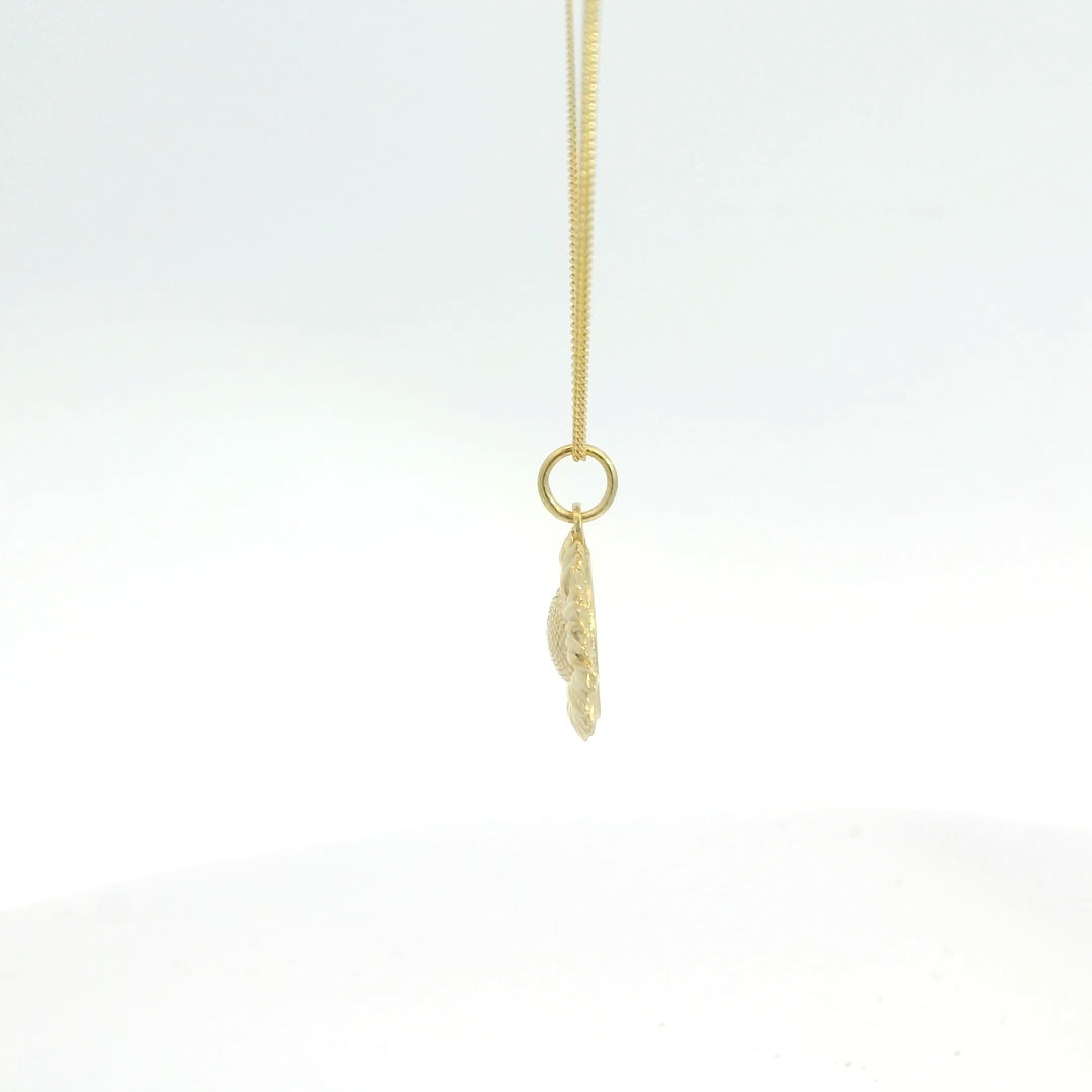 Blackbird Jewellery sunflower necklace  side view – nature-inspired gift