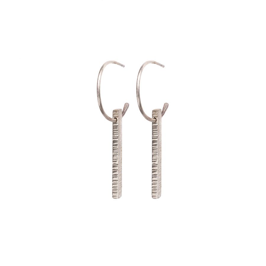 Sterling Silver Drop Bar Earrings
