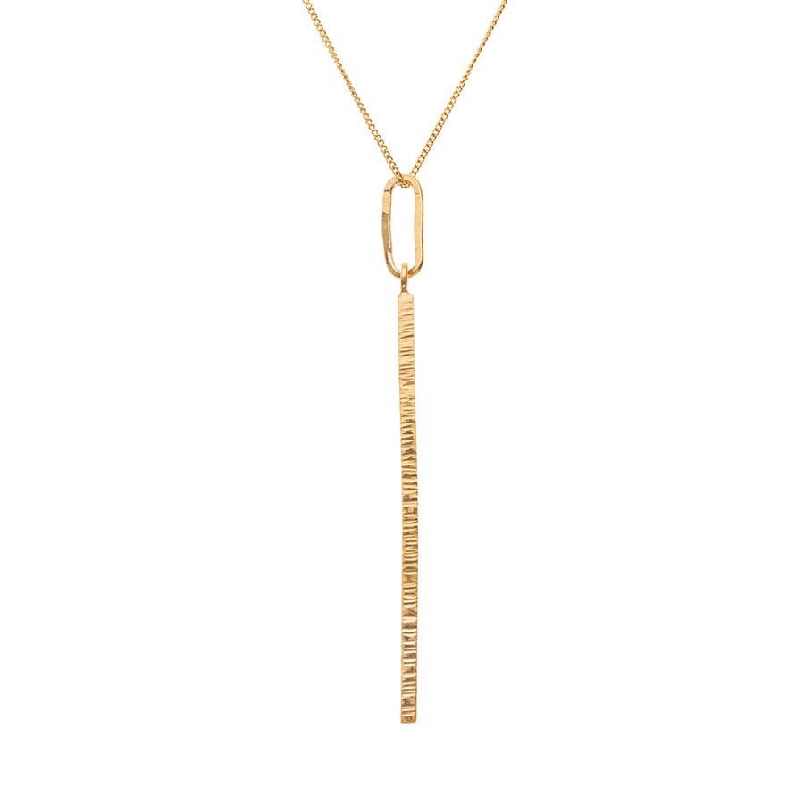9ct Gold Vermeil Vertical Bar Necklace