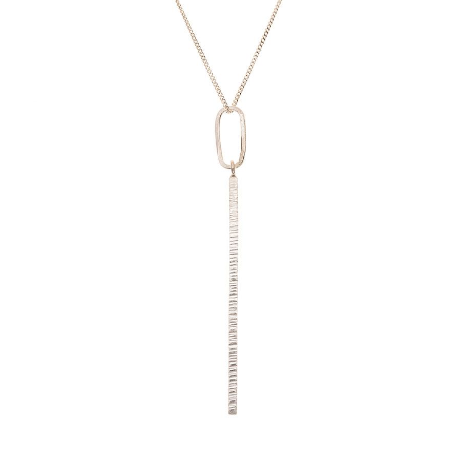 Sterling Silver Vertical Bar Necklace