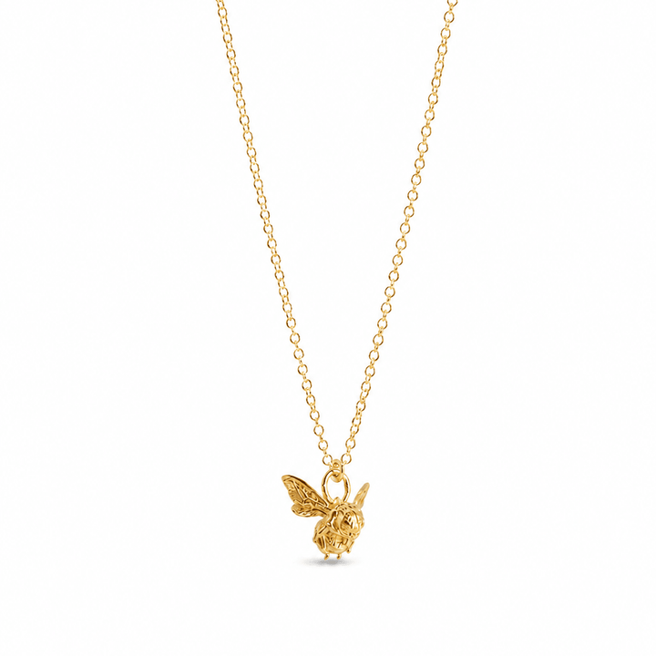 18ct Gold Vermeil Bee in Flight Necklace by Blackbird Jewellery | Handmade jewellery