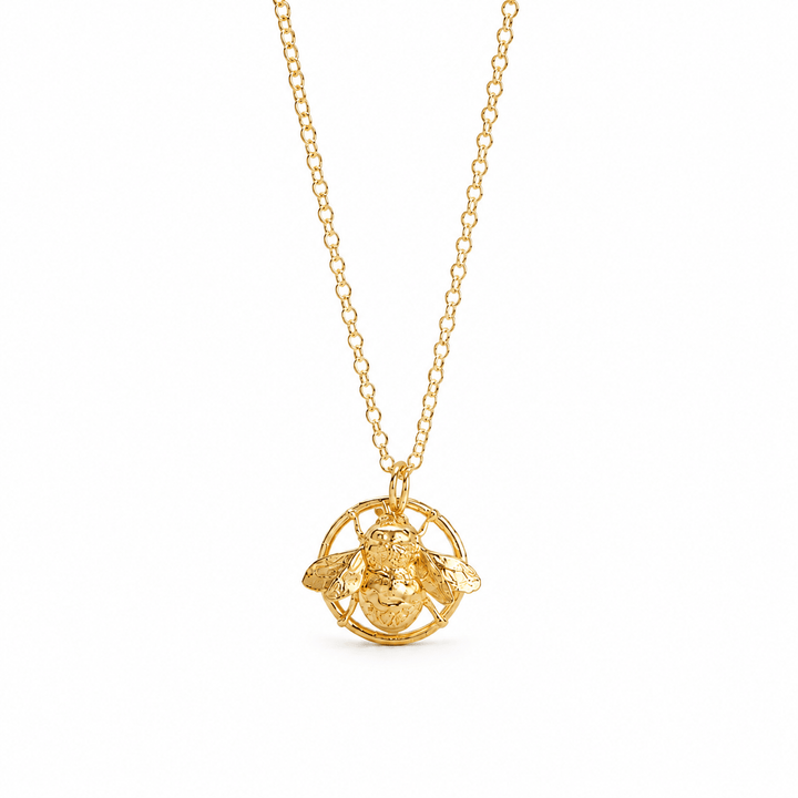 18ct Gold Vermeil Queen Bee Necklace by Blackbird Jewellery | Handmade jewellery