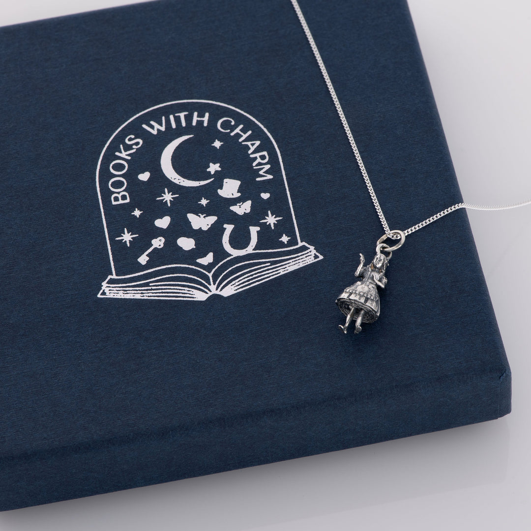 Sterling Silver Alice in Wonderland Necklace