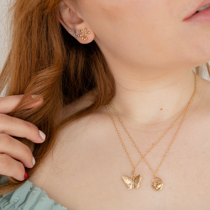 18ct Gold Vermeil Butterfly Necklace