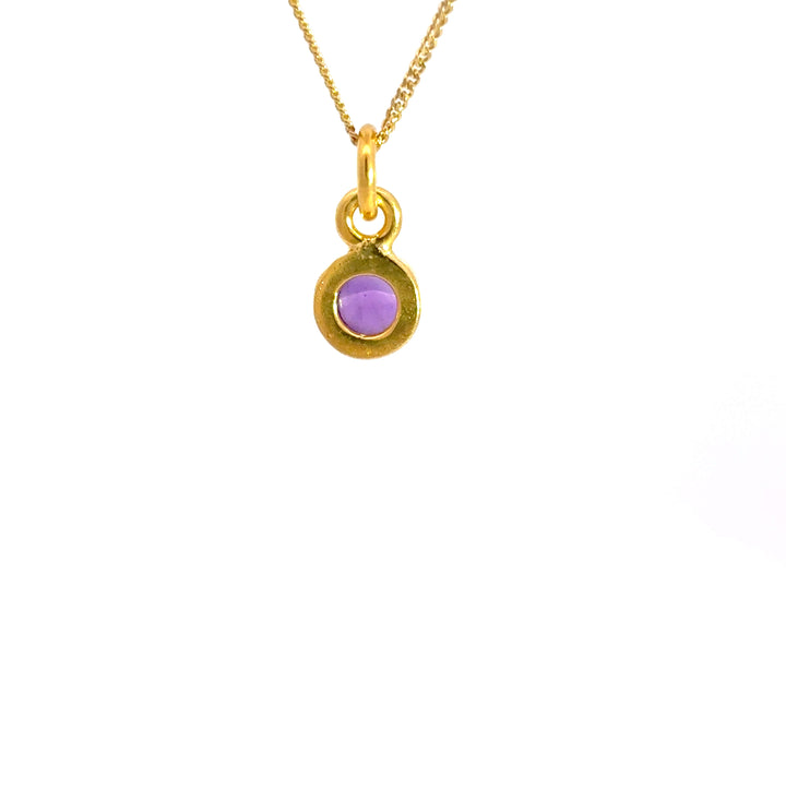 18ct Gold Vermeil Amethyst Necklace by Blackbird Jewellery | Handmade jewellery