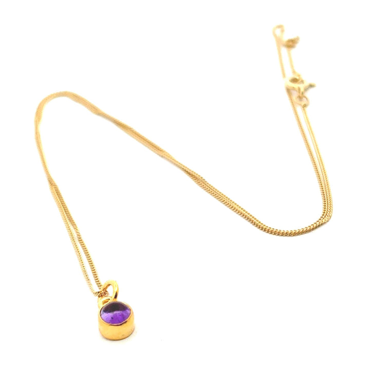 18ct Gold Vermeil Amethyst Necklace by Blackbird Jewellery | Handmade jewellery