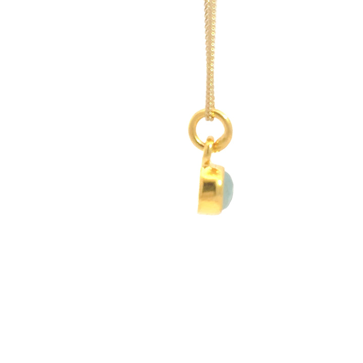 18ct Gold Vermeil Aquamarine Necklace by Blackbird Jewellery | Handmade jewellery