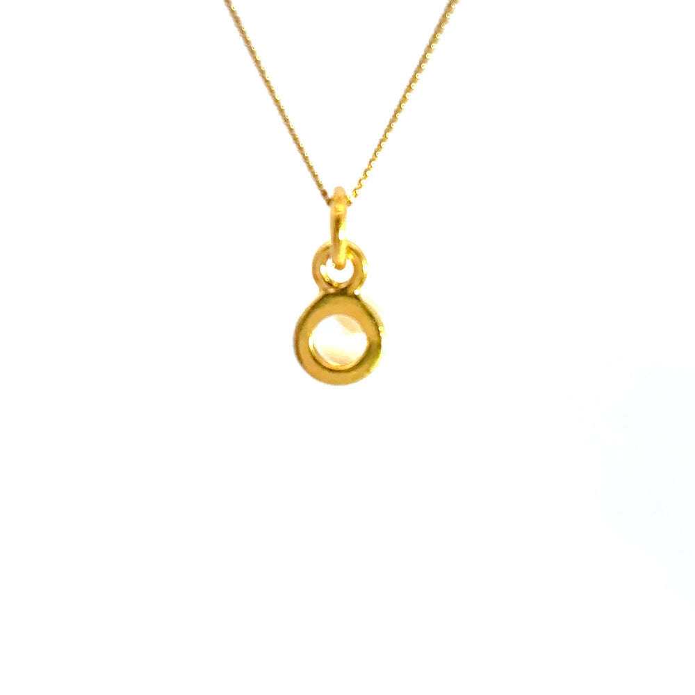 Blackbird Jewellery 18ct Gold Vermeil Citrine Necklace with November birthstone back view