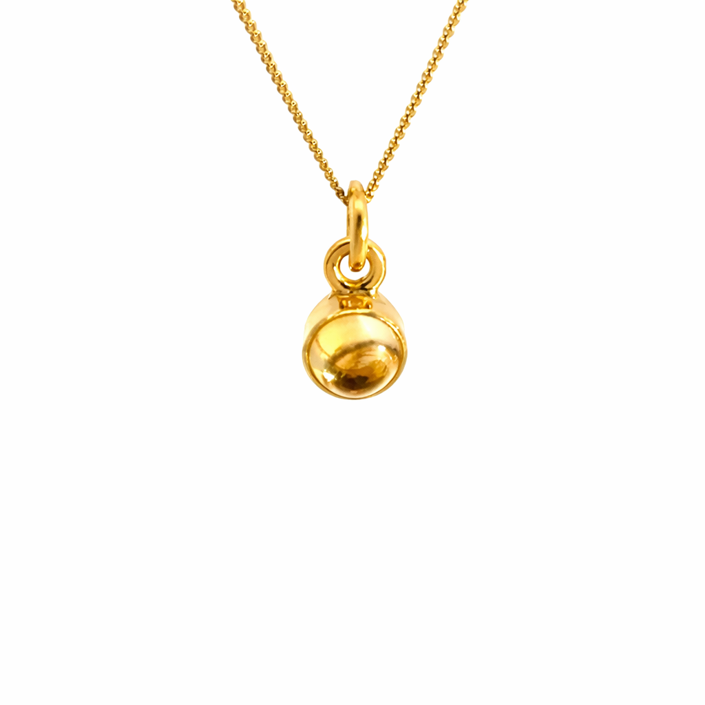 Blackbird Jewellery 18ct Gold Vermeil Citrine Necklace with November birthstone front view