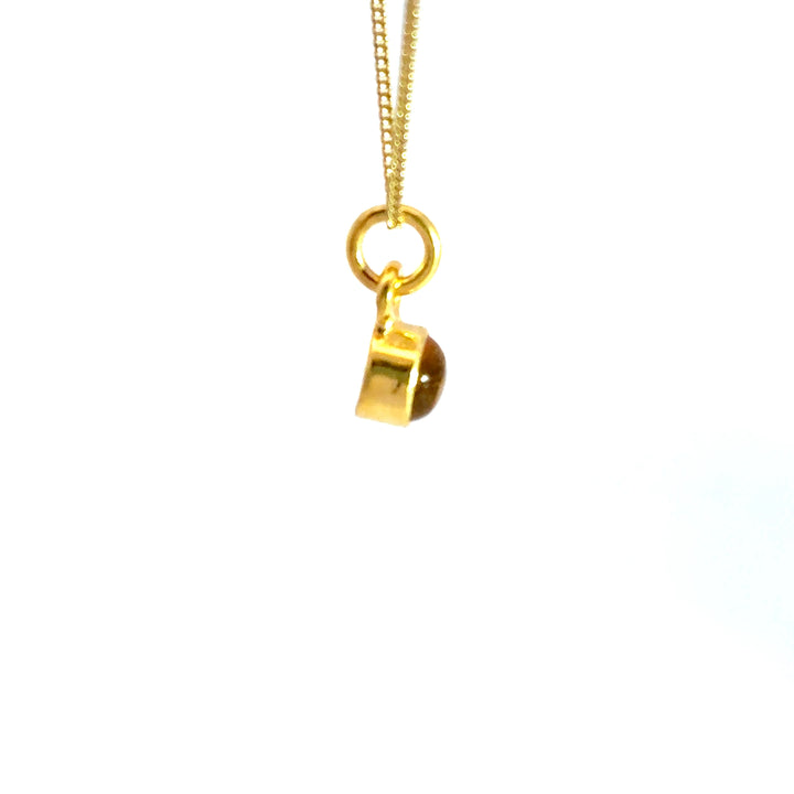 18ct Gold Vermeil Citrine Necklace by Blackbird Jewellery | Handmade jewellery