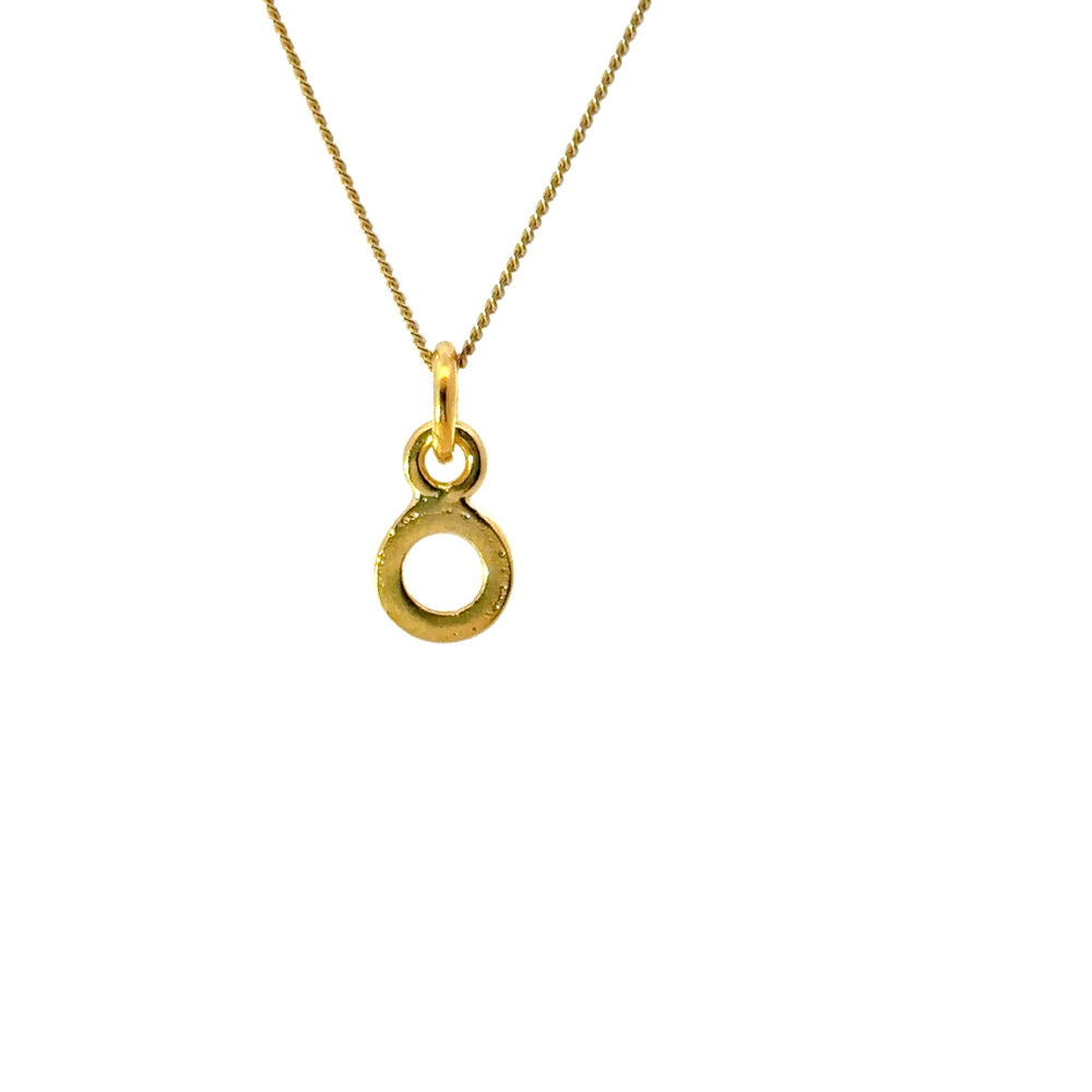 Blackbird Jewellery 18ct Gold Vermeil Crystal Necklace with April birthstone back view