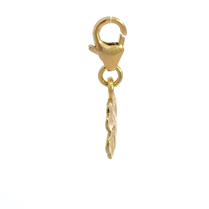 18ct Gold Vermeil Four Leaf Clover Clip - On Charm by Blackbird Jewellery | Handmade jewellery