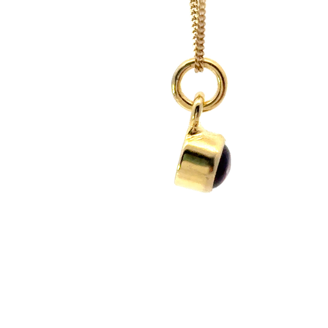 18ct Gold Vermeil Garnet Necklace by Blackbird Jewellery | Handmade jewellery