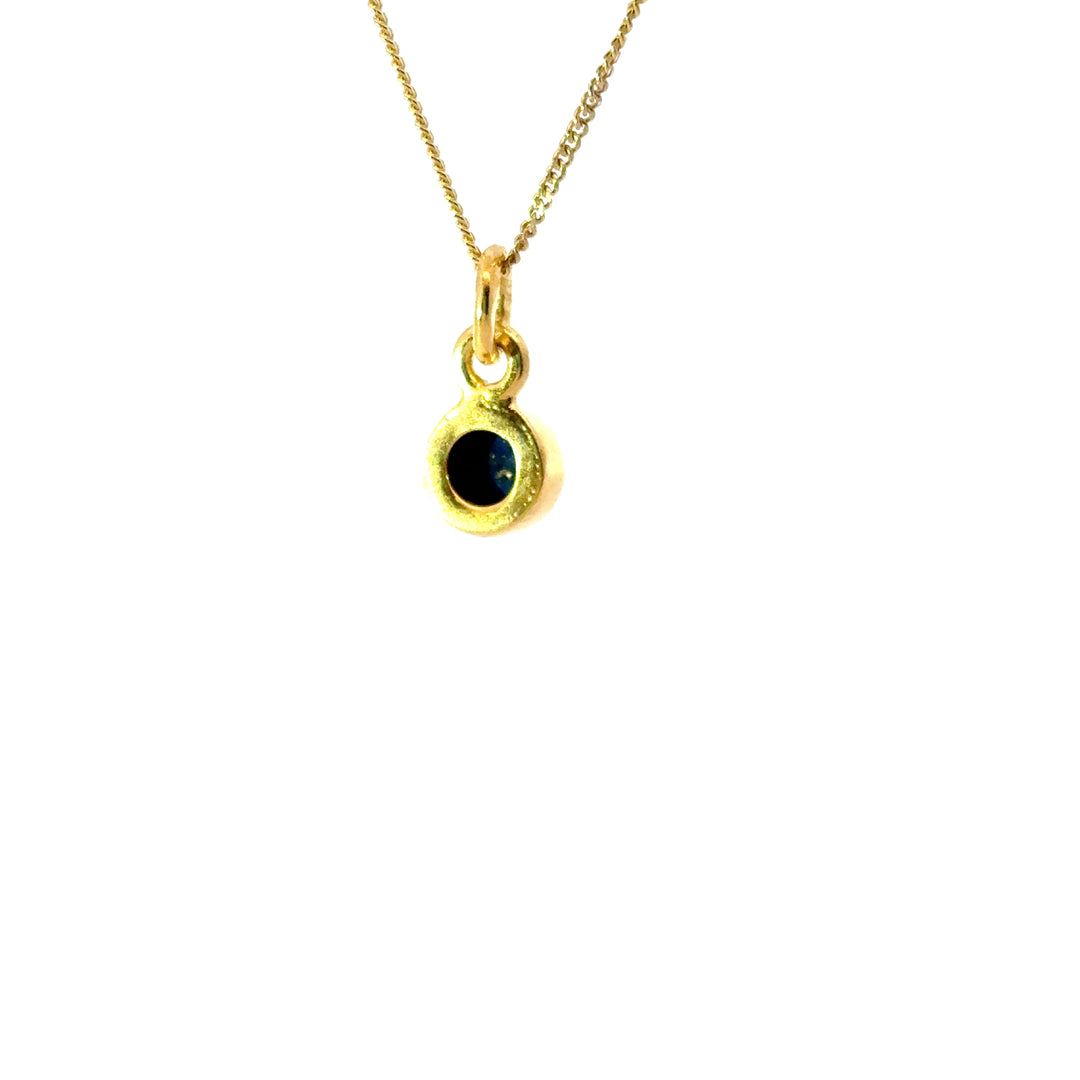 18ct Gold Vermeil Lapis Necklace by Blackbird Jewellery | Handmade jewellery