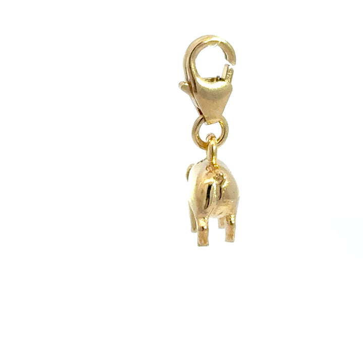 18ct Gold Vermeil Lucky Pig Clip - On Charm by Blackbird Jewellery | Handmade jewellery