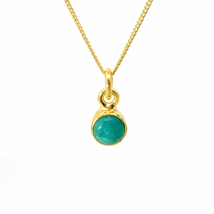 18ct Gold Vermeil Turquoise Necklace by Blackbird Jewellery | Handmade jewellery