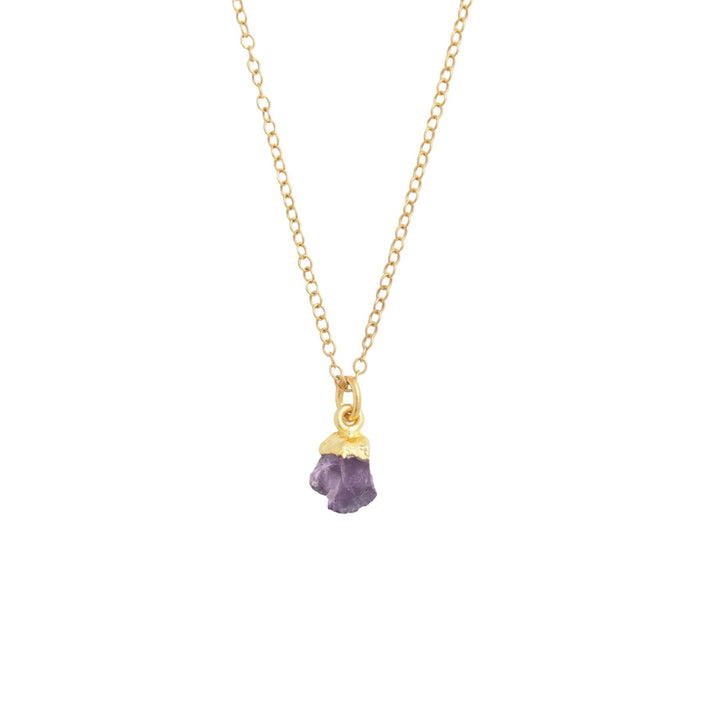 Gold Vermeil Amethyst Raw Crystal Necklace by Blackbird Jewellery | Handmade jewellery