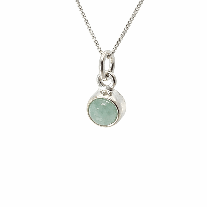 Sterling Silver Aquamarine Necklace by Blackbird Jewellery | Handmade jewellery