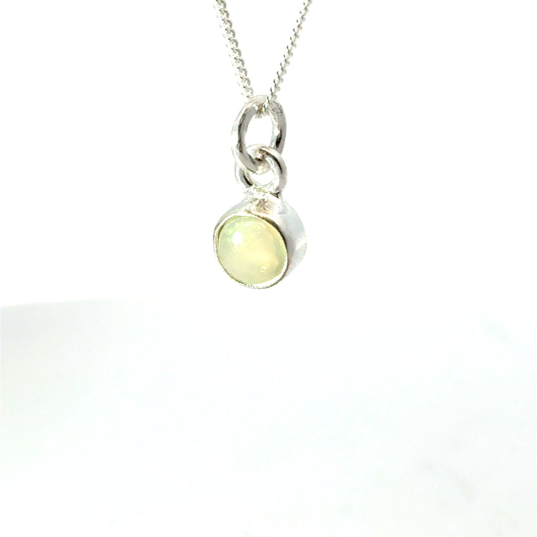 Sterling Silver Ethiopian Opal Necklace by Blackbird Jewellery | Handmade jewellery