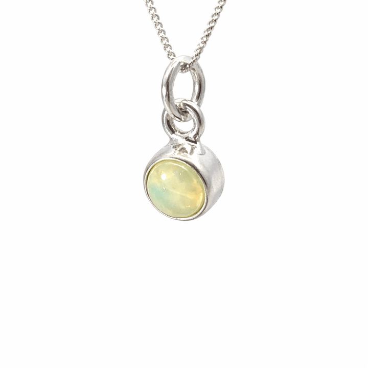 Sterling Silver Ethiopian Opal Necklace by Blackbird Jewellery | Handmade jewellery