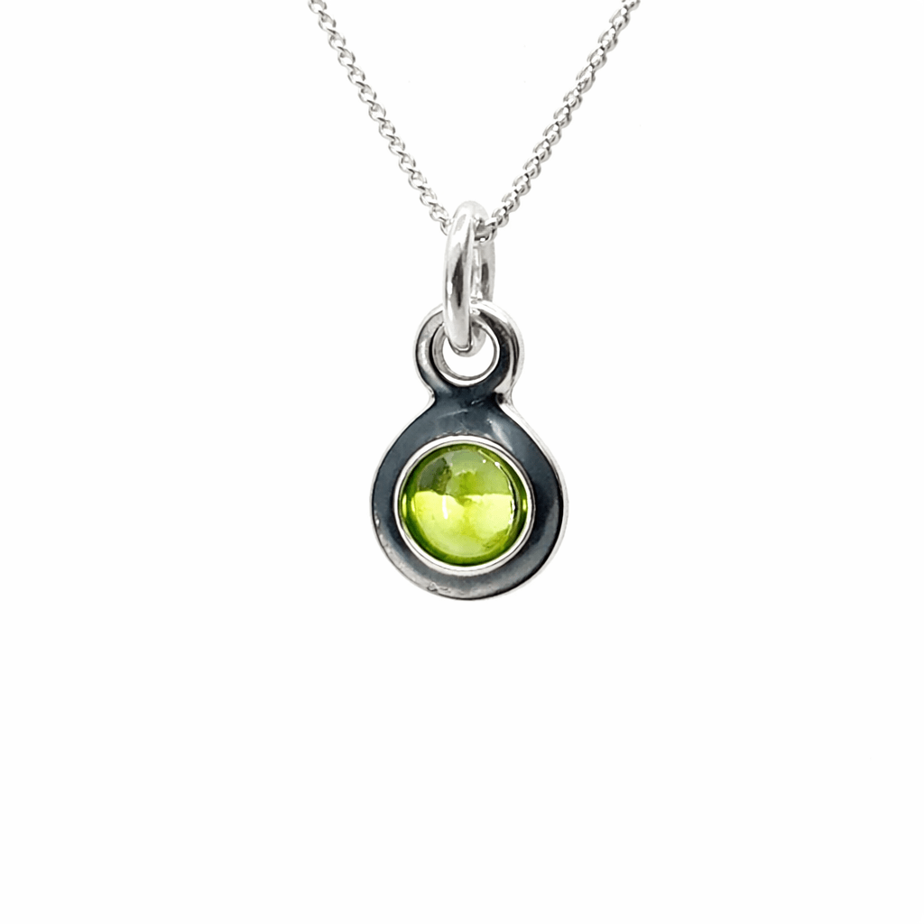 Sterling Silver Peridot Necklace by Blackbird Jewellery | Handmade jewellery