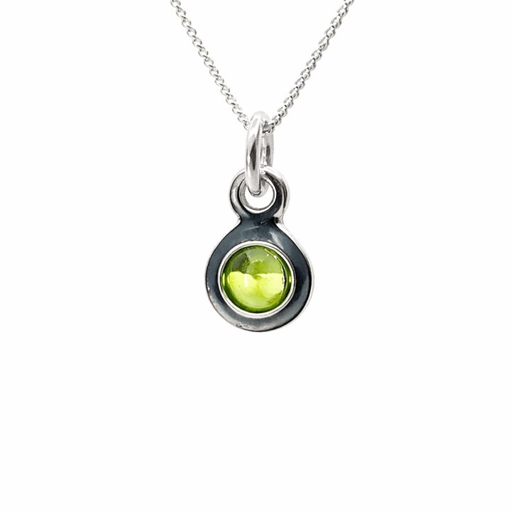 Sterling Silver Peridot Necklace by Blackbird Jewellery | Handmade jewellery