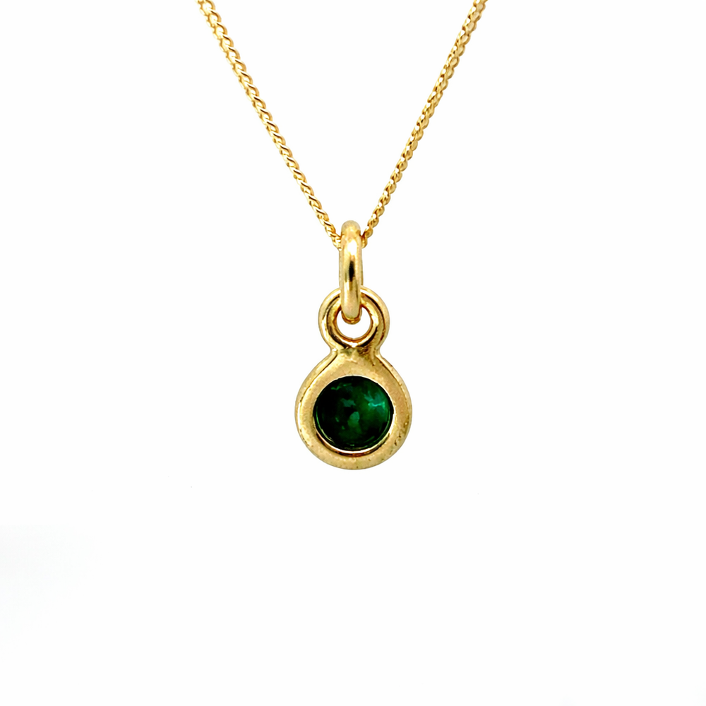 Blackbird Jewellery 18ct Gold Vermeil Turquoise Necklace with December birthstone back