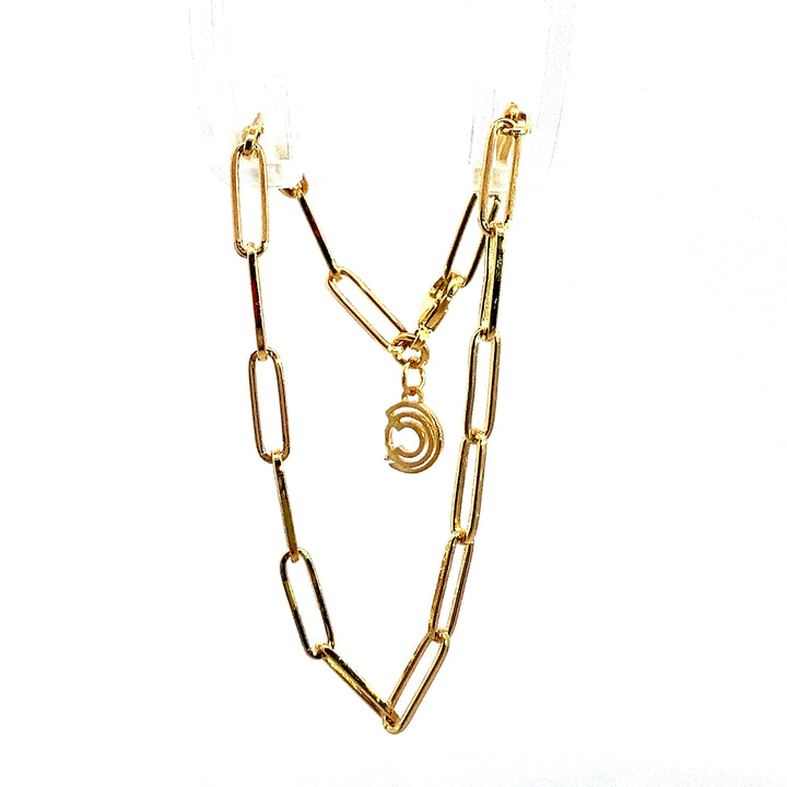 18ct Gold Vermeil Paperclip Chain Bracelet