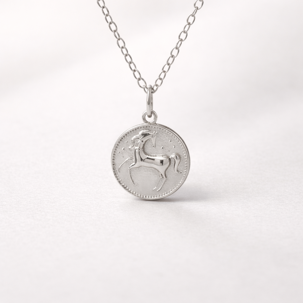 Sterling silver Enchanted Animals horse necklace handmade by Blackbird Jewellery