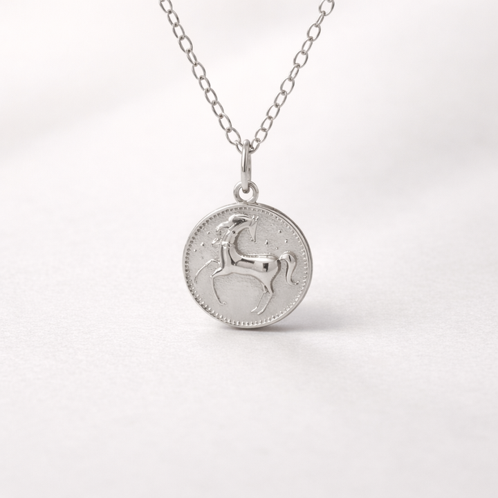 Sterling silver Enchanted Animals horse necklace handmade by Blackbird Jewellery