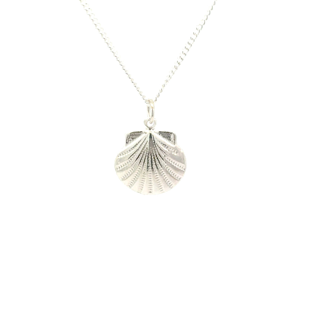 Blackbird Jewellery Sterling silver scallop shell necklace by Blackbird Jewellery, handmade coastal charm