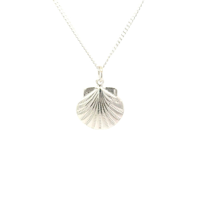 Blackbird Jewellery Sterling silver scallop shell necklace by Blackbird Jewellery, handmade coastal charm