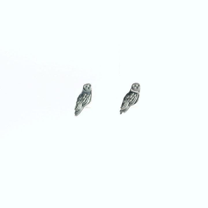 Sterling Silver Barn Owl Earrings