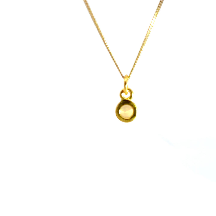 18ct Gold Vermeil Ethiopian Opal Necklace by Blackbird Jewellery | Handmade jewellery