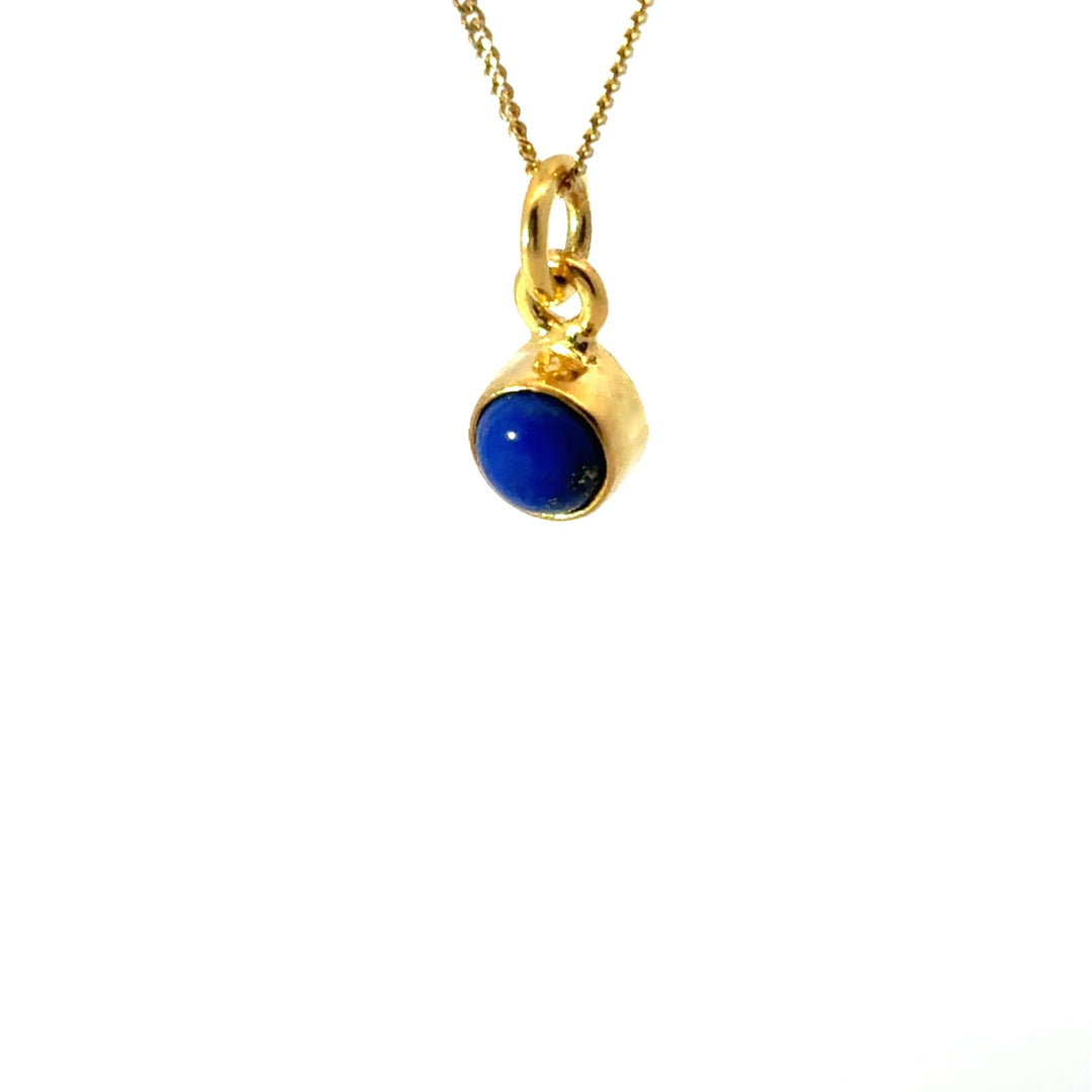 18ct Gold Vermeil Lapis Necklace by Blackbird Jewellery | Handmade jewellery