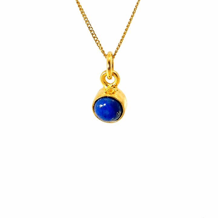 18ct Gold Vermeil Lapis Necklace by Blackbird Jewellery | Handmade jewellery