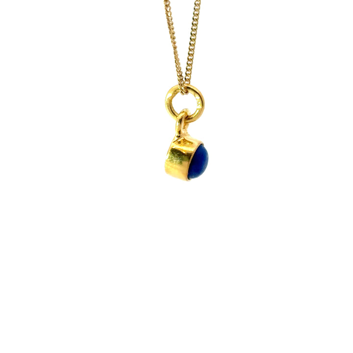 18ct Gold Vermeil Lapis Necklace by Blackbird Jewellery | Handmade jewellery