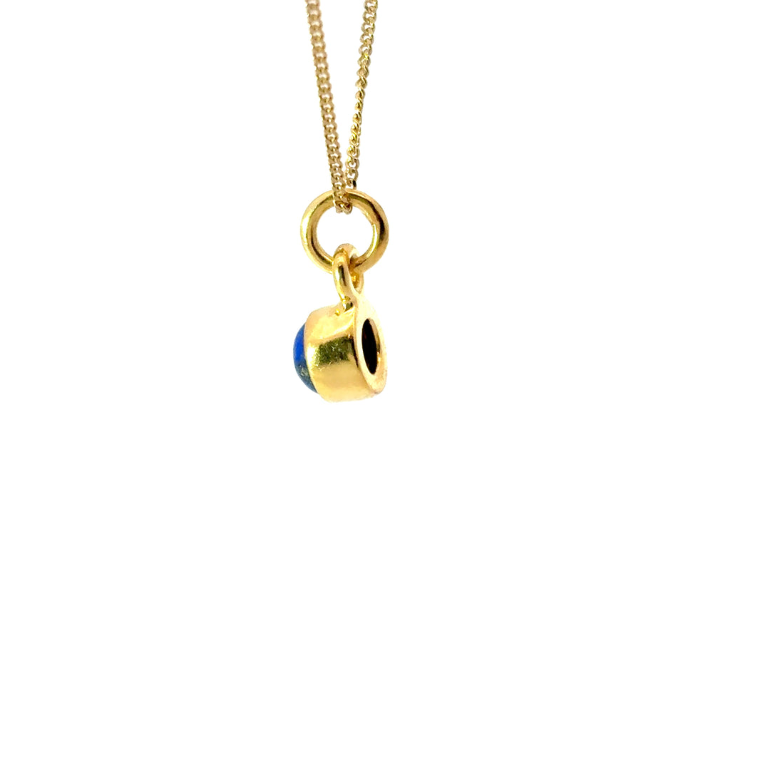 18ct Gold Vermeil Lapis Necklace by Blackbird Jewellery | Handmade jewellery