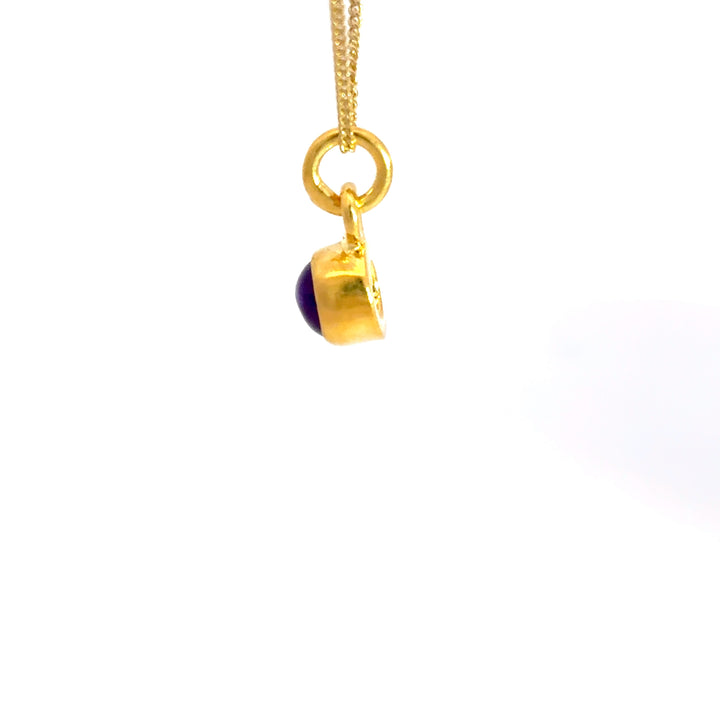 18ct Gold Vermeil Amethyst Necklace by Blackbird Jewellery | Handmade jewellery