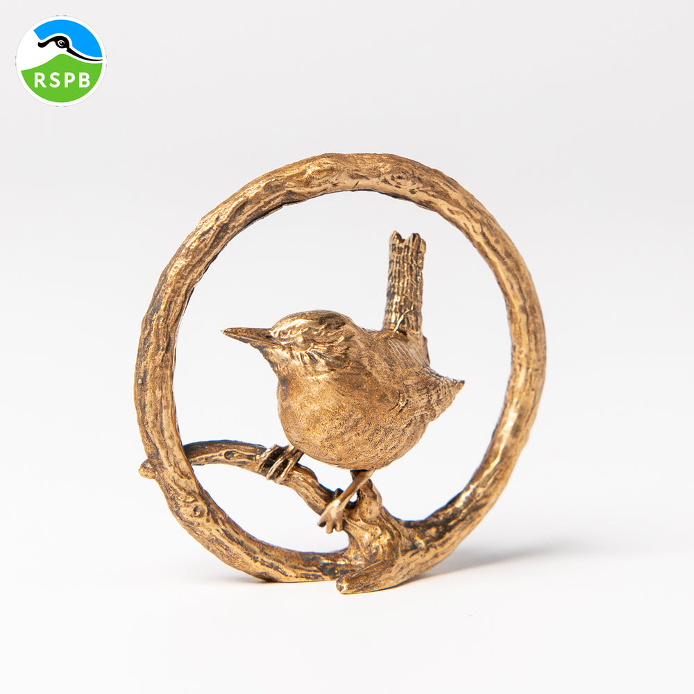 Blackbird Jewellery Miniature Bird Collection – bronze wren ornament for gifting