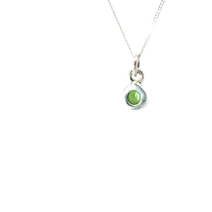 Sterling Silver Chrysoprase Necklace by Blackbird Jewellery | Handmade jewellery