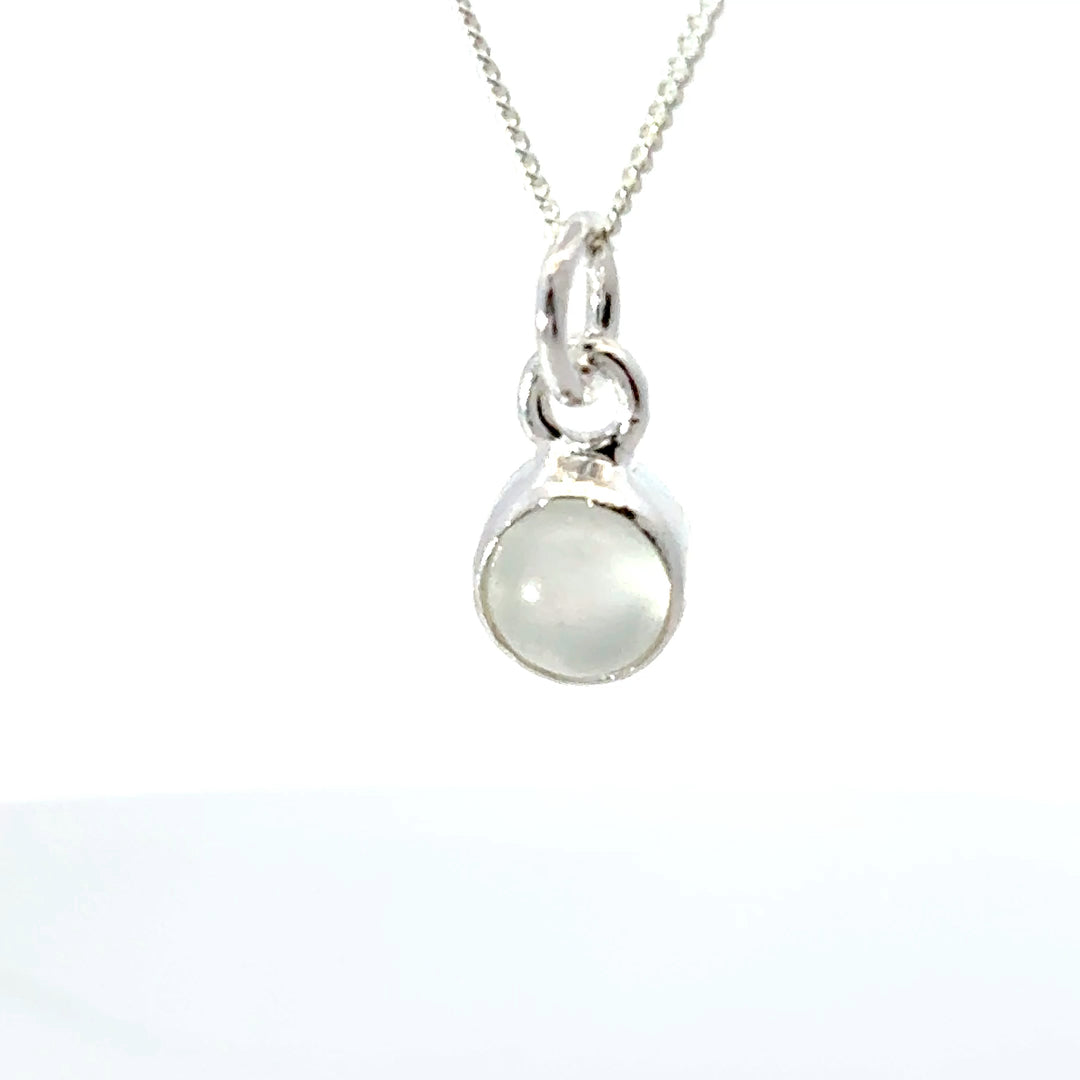 Sterling Silver Moonstone Necklace by Blackbird Jewellery | Handmade jewellery