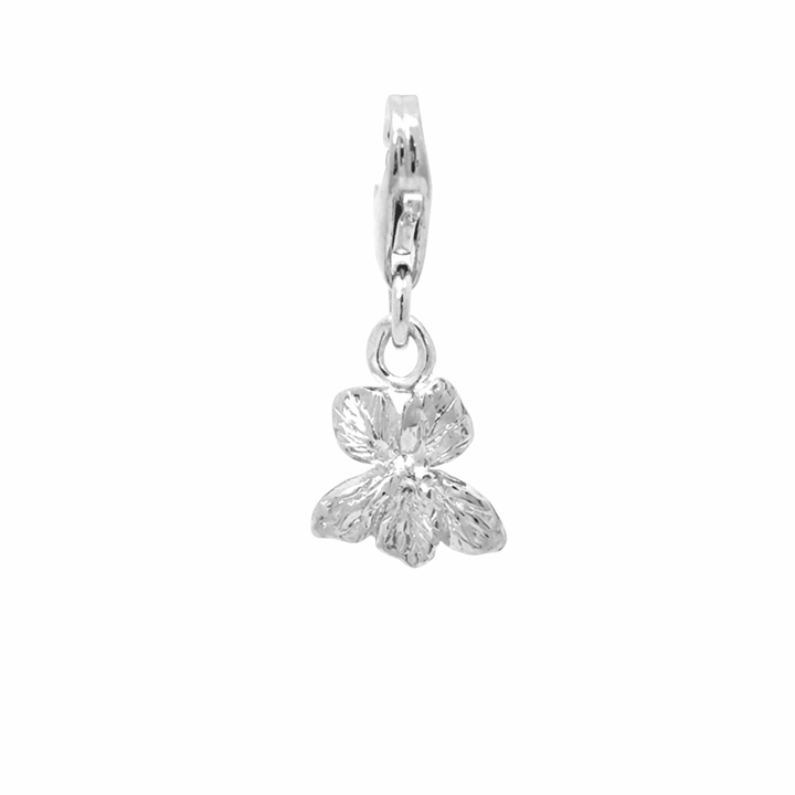Sterling Silver Violet Clip - On Charm by Blackbird Jewellery | Handmade jewellery