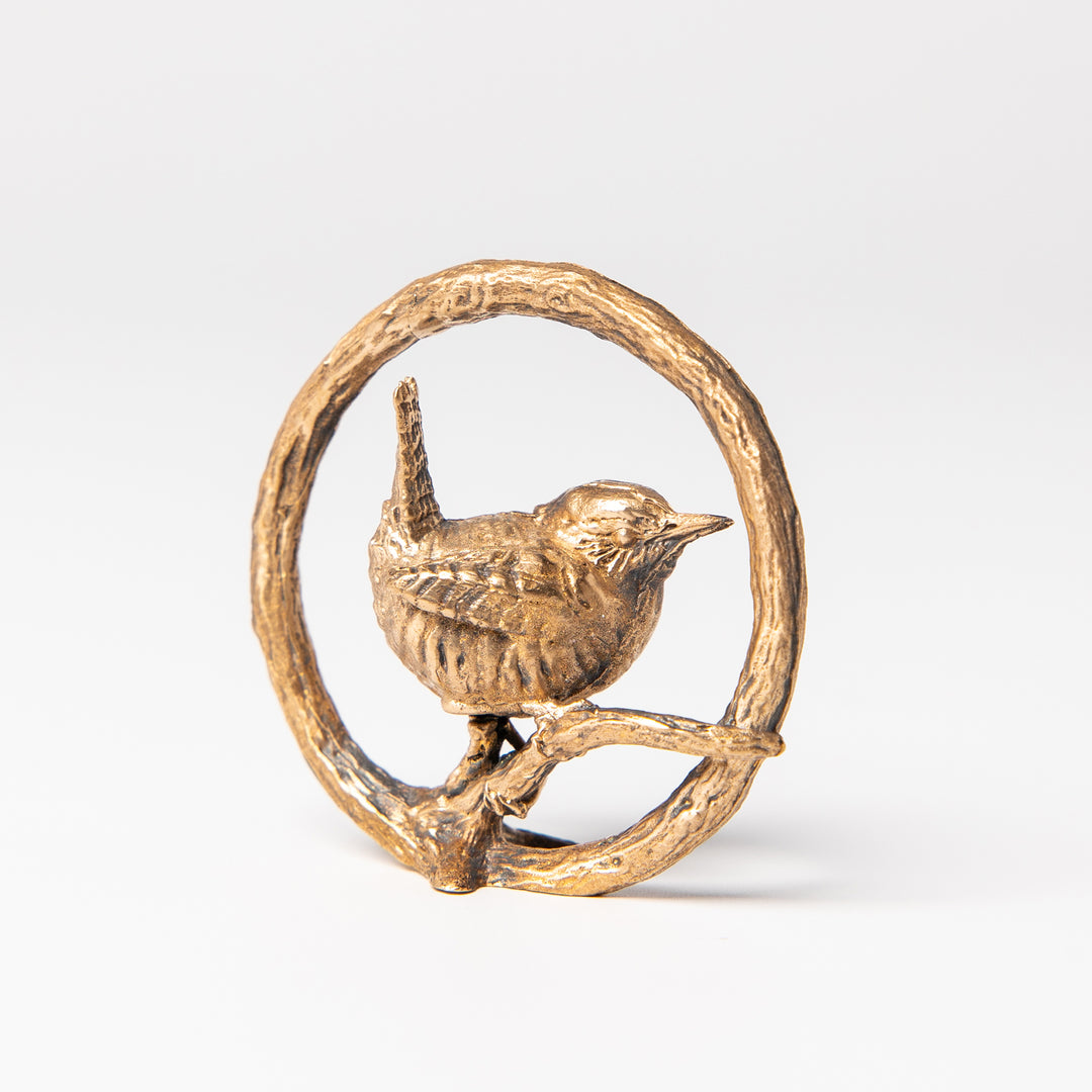 Blackbird Jewellery Handmade Bronze Wren Sculpture – nature-inspired collectable bird gift