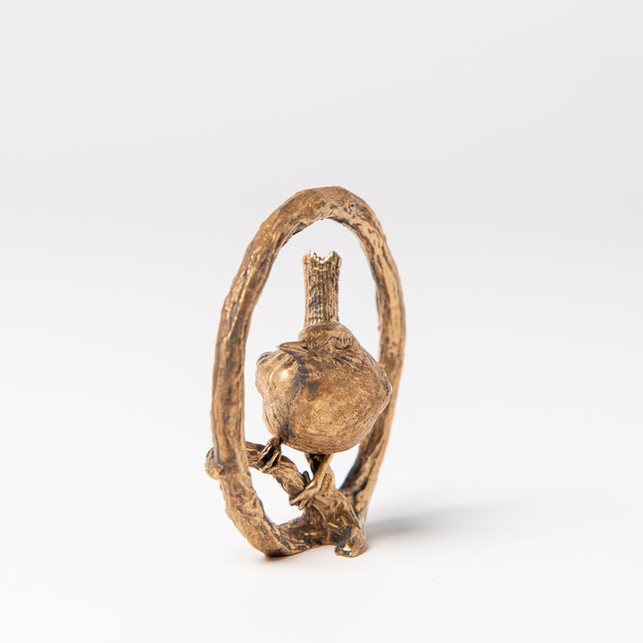 Blackbird jewellery Miniature Bird Collection – bronze wren ornament for gifting