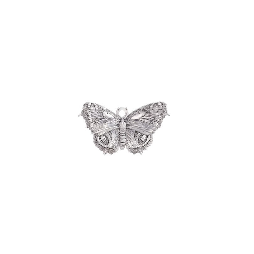 Sterling Silver Peacock Butterfly Clip - On Charm by Blackbird Jewellery | Handmade jewellery