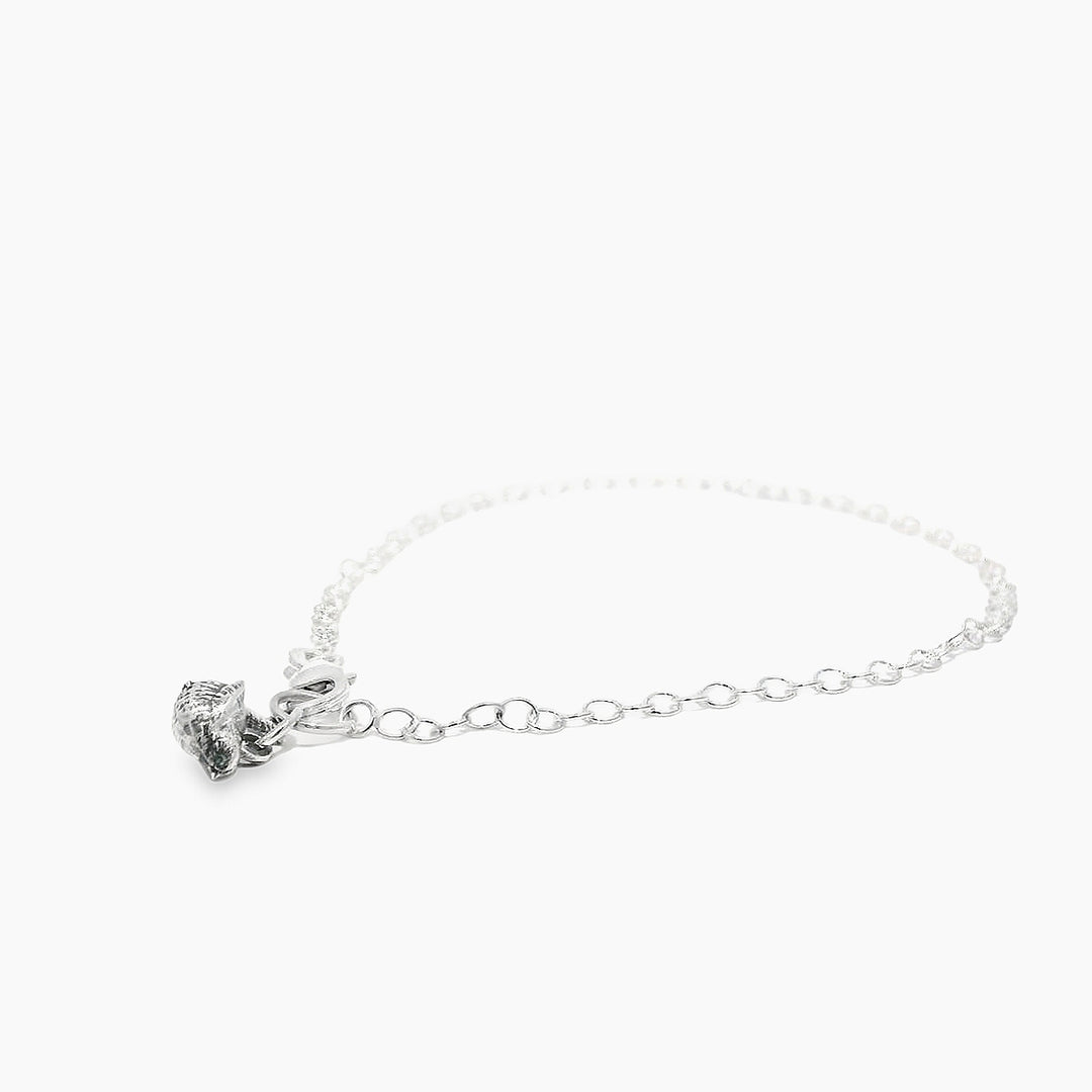 Blackbird Jewellery Sustainable recycled sterling silver bracelet with a beautifully detailed wren charm.