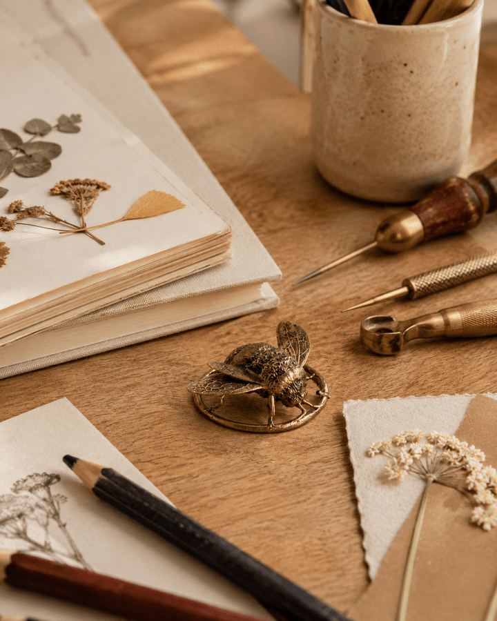 Bumble Bee Bronze Miniature Sculpture by Blackbird Jewellery | Handmade jewellery